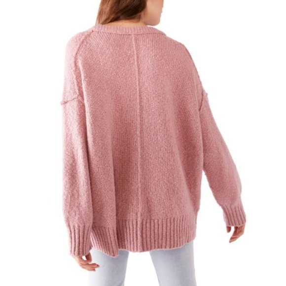 NEW Free People Brookside Tunic Sweater Pink $128 - Picture 10 of 11